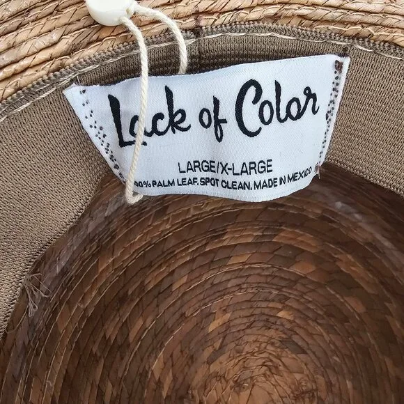 Lack of Color Hat, 100% Palm Leaf. Made in Mexico, Size L/XL, Ultra wide - Picture 11 of 12